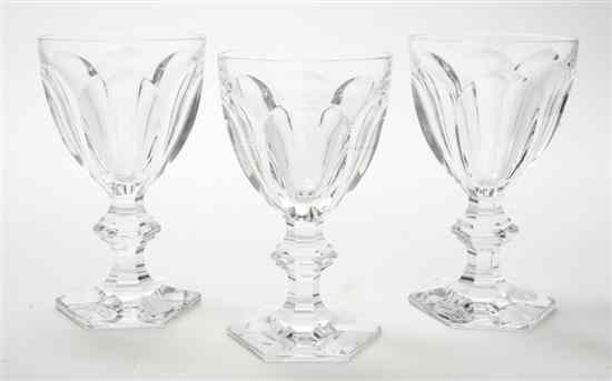 Appraisal: A Set of Baccarat Glass Stemware in the Harcourt pattern