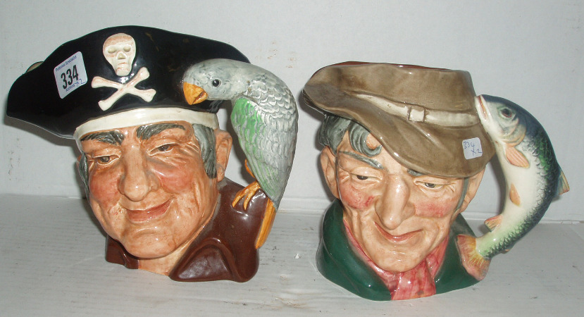 Appraisal: Large Size Character Jugs Long John Silver D and The