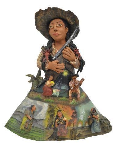 Appraisal: Folk art pottery figure Lorenzo Demetrio Garcia Aguilar Ocotlan de