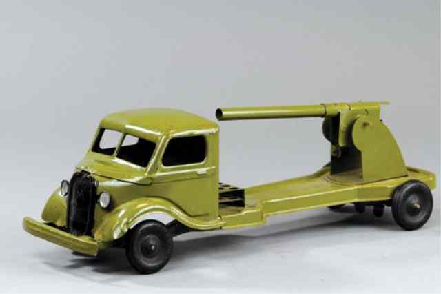 Appraisal: KINGSBURY ANTI-AIRCRAFT TRUCK Pressed steel painted in olive green overall