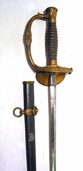 Appraisal: A U S Model staff officer's sword by Ames Mfg