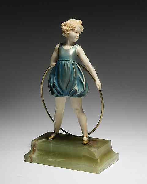 Appraisal: Girl with Hoop by Ferdinand Preiss Ferdinand Preiss German -