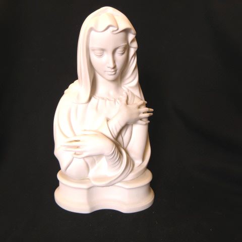 Appraisal: Boehm Porcelain Figural Bust of Madonna Parian finish signed excellent