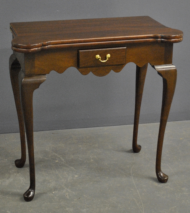 Appraisal: - Stickley Queen Anne style mahogany gaming table h x