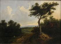 Appraisal: Patrick Nasmyth British - Country Landscape Oil on beveled wood