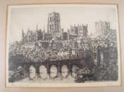 Appraisal: A print Cathedral Durham signed in the margin W Lishman