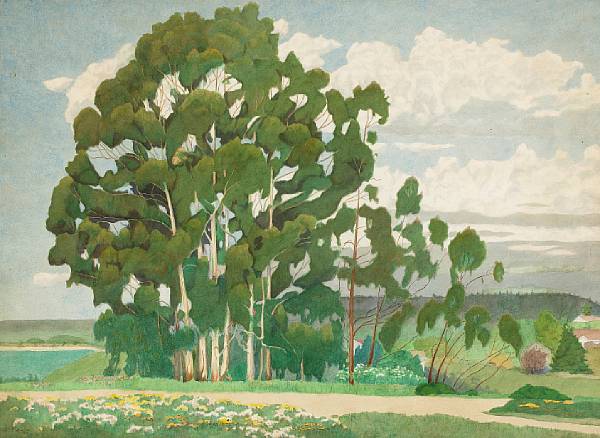 Appraisal: Charles F Hamlin American - A Cluster of Trees near