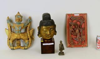 Appraisal: Group Four Asian Items Group of four Asian items comprising