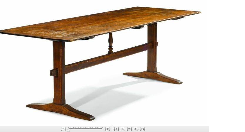 Appraisal: Provincial fruitwood refectory tablekensington furniture circa