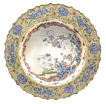 Appraisal: Chinese Famille Rose Enamel Basin Estimate -