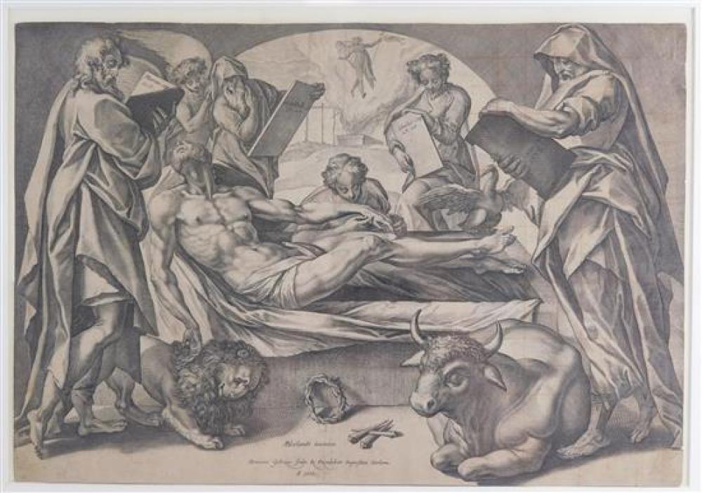 Appraisal: Hendrick Goltzius Netherlands - The Dead Christ and the Four