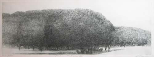 Appraisal: Park with Figures III Altman Harold American - Etching x