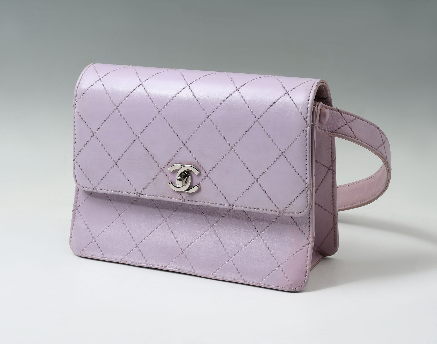 Appraisal: CHANEL LILAC DIAMOND QUILTED FLAP BAG ' - This soft