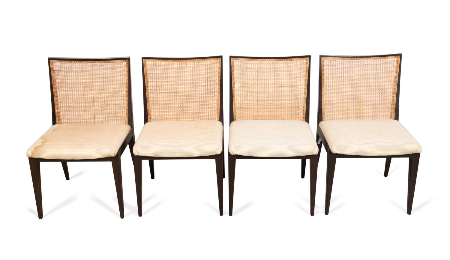 Appraisal: FOUR EDWARD WORMLEY FOR DUNBAR SIDE CHAIRS Four Edward Wormley