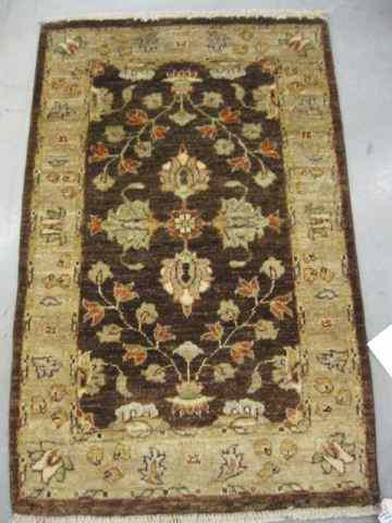 Appraisal: Oushak Persian Handmade Rug floral leaf design earth tones '