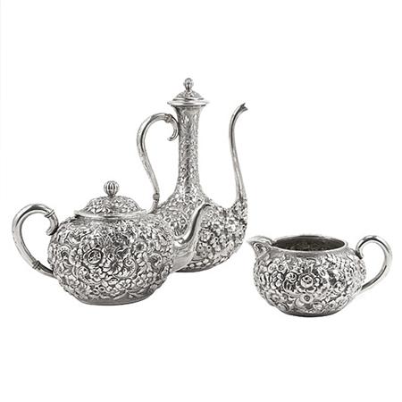 Appraisal: American Sterling Silver Four-Piece Repousse Tea and Coffee Service Estimate