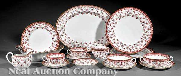 Appraisal: A Spode Bone China Dinner Service in the Fleur de