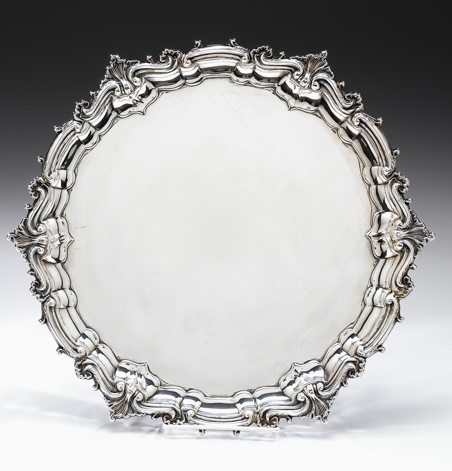 Appraisal: Scottish sterling silver salver hamilton inches edinburgh The scalloped and