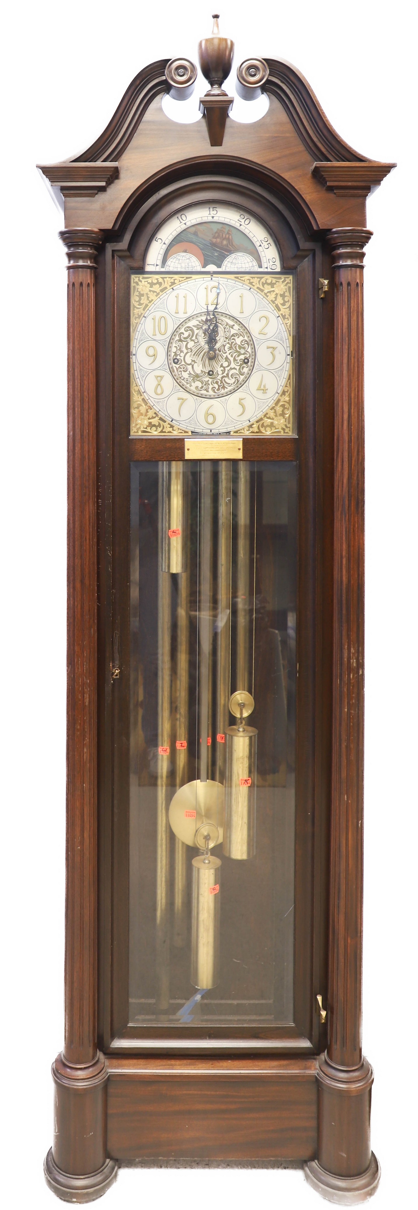 Appraisal: American Chime Clock Co Phila Tube Hall Clock presented in