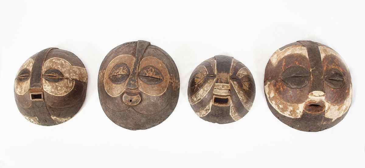 Appraisal: CARVED AFRICAN LUBA KIFWEBE MASKS '' x '' x ''