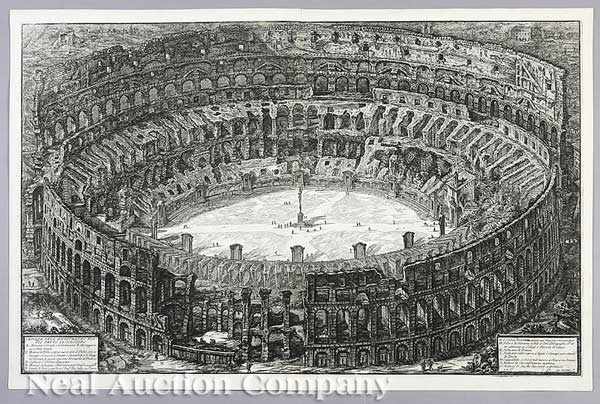 Appraisal: Giovanni Battista Piranesi Italian - Veduta dell'Antiteatro Flavio detto il