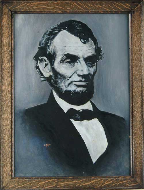 Appraisal: CHARLES FRACE American - PORTRAIT OF ABRAHAM LINCOLN Oil on