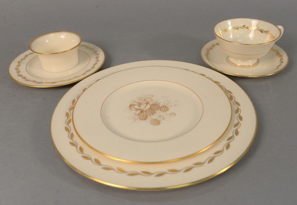 Appraisal: Group of Lenox plates cups and saucers in various patterns