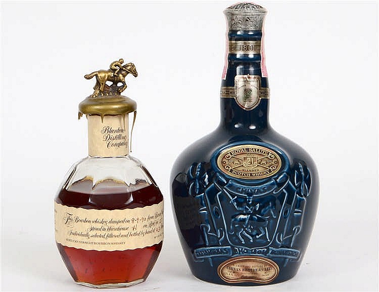 Appraisal: BLANTON KENTUCKY BOURBON CHIVAS ROYAL SALUTE SCOTCHThe first dumped on