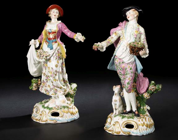 Appraisal: Fine Large Pair of Edme Samson Paris Porcelain Figures in