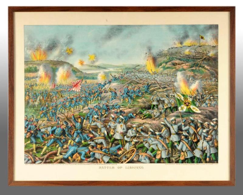 Appraisal: Kurz Allison Battle of Liaojang Litho Description Framed under glass