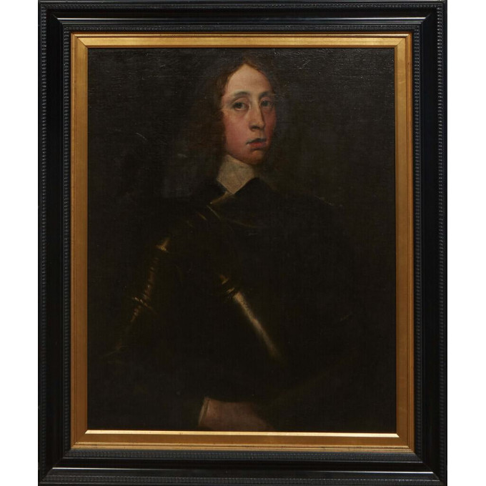 Appraisal: Continental School Portrait of a Man in Armor th c