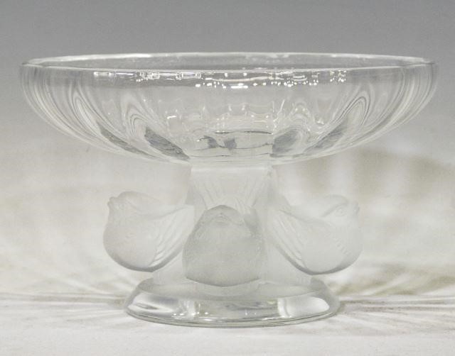 Appraisal: Lalique France Nogent footed coupe designed by Marc Lalique French