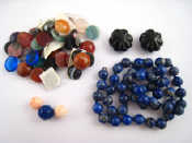 Appraisal: A lapis lazuli bead necklace AF and a quantity of