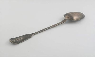 Appraisal: A Victorian fiddle pattern serving spoon by William Rawlings Sobey