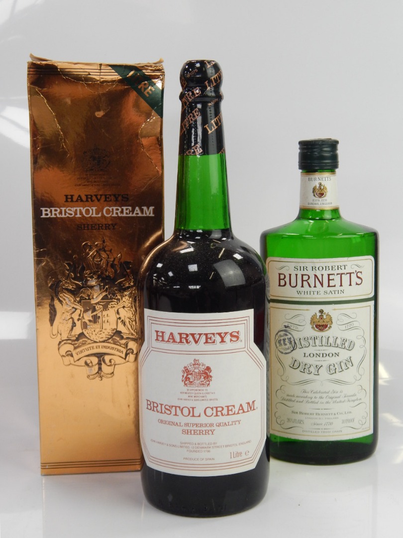 Appraisal: A bottle of Harveys Bristol Cream sherry and a bottle