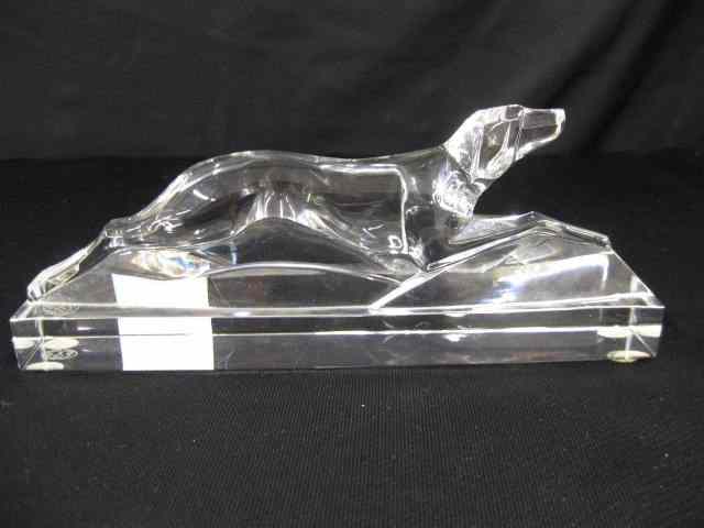 Appraisal: Baccarat Crystal Figurine of a Greyhound '' long '' tall