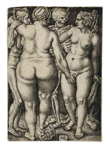 Appraisal: HANS SEBALD BEHAM Death and Three Nude Women Engraving circa