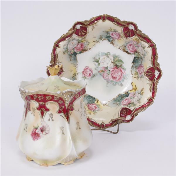 Appraisal: Lot of Two Pieces R S Prussia Porcelain Both are