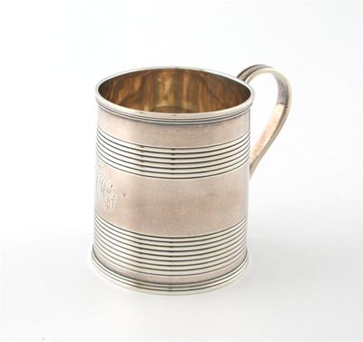 Appraisal: A George III silver mug maker's mark worn London tapering