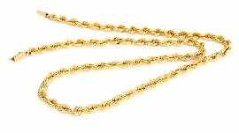 Appraisal: A ct gold twisted rope chain length approximately cm gms