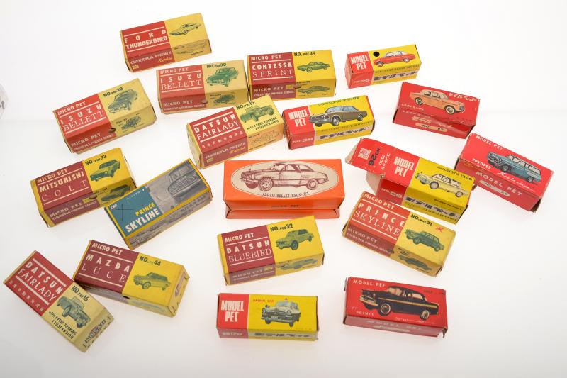 Appraisal: LARGE COLLECTION OF BOXES FOR JAPANESE DIECAST MODELS INCLUDING CHOCOLATE