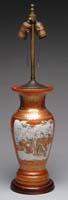 Appraisal: ORIENTAL KUTANI VASE LAMP The nicely formed wide mouthed vase