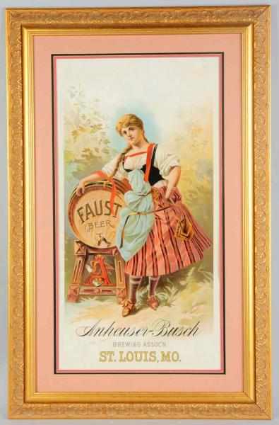 Appraisal: Anheuser-Busch Faust Beer Lithograph Manufactured by the Henderson Achert-Krebs Litho