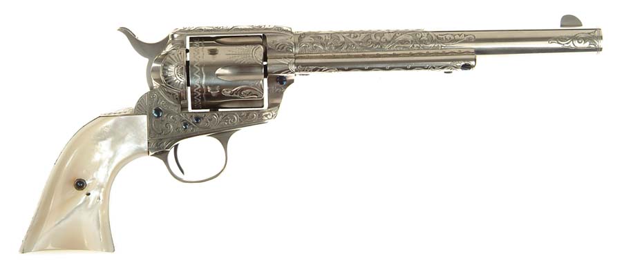 Appraisal: ENGRAVED COLT SINGLE ACTION ARMY REVOLVER Cal Colt SN Nickel