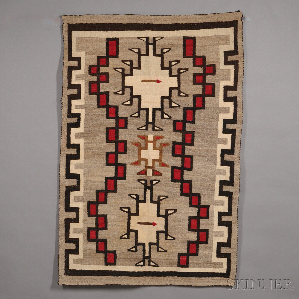 Appraisal: Navajo Rug in an elaborate geometric pattern with small arrow