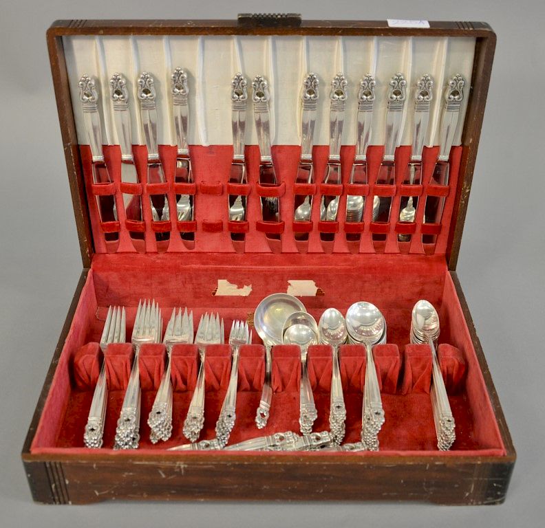 Appraisal: Royal Danish sterling silver flatware set to include complete service