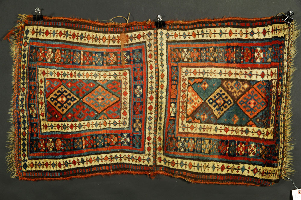 Appraisal: - th C Persian Double Bag Face Rug Persian double