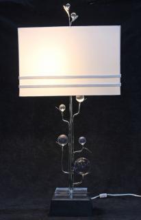 Appraisal: Italian Moderne style acrylic and chrome table lamp Italian Moderne