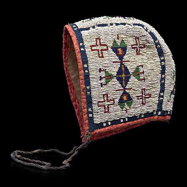 Appraisal: Sioux Beaded Beaded Hide Bonnet Deaccessioned from the Henry County