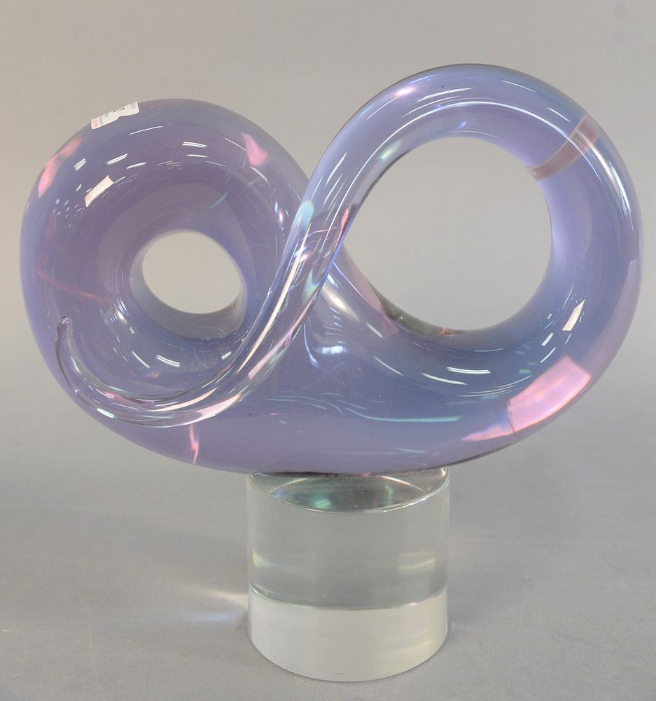 Appraisal: Murano art glass purple sculpture in the form of a